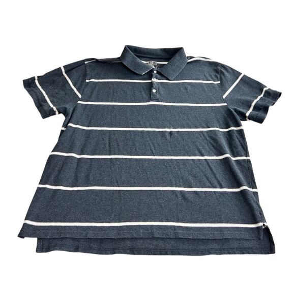 Men's Blue By Pronto Uoma Striped Polo Shirt Sz XXL Gray Striped Short Sleeve - Picture 6 of 6